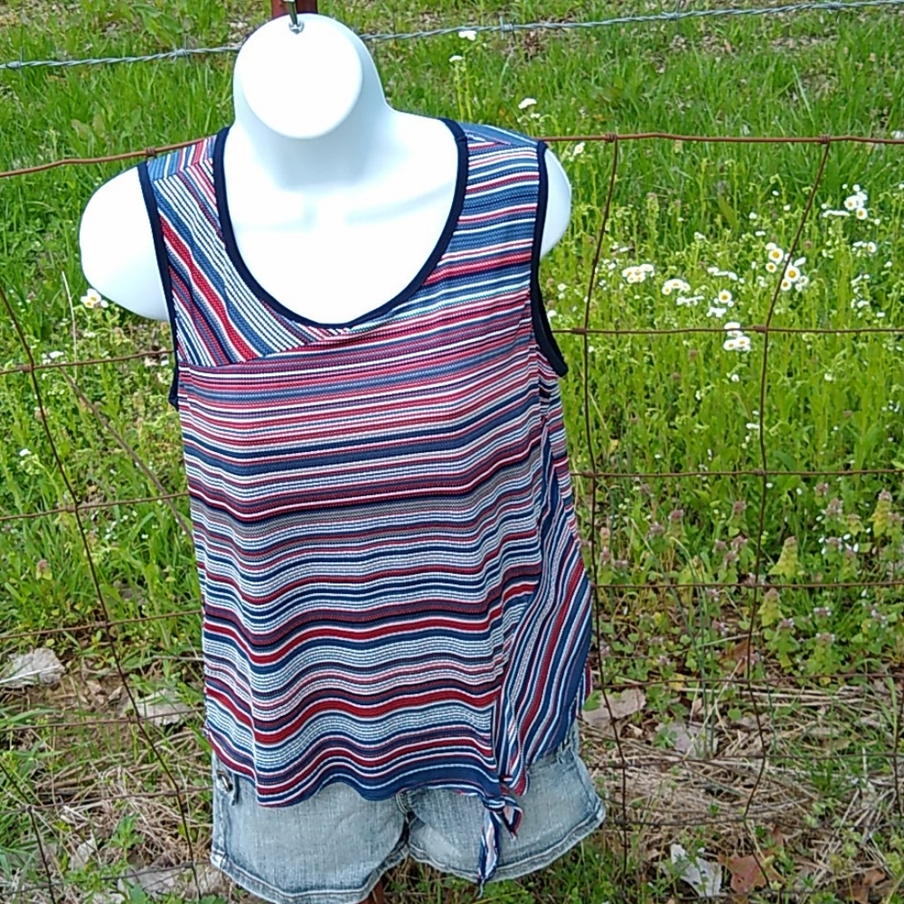 Espresso side tie tank size small